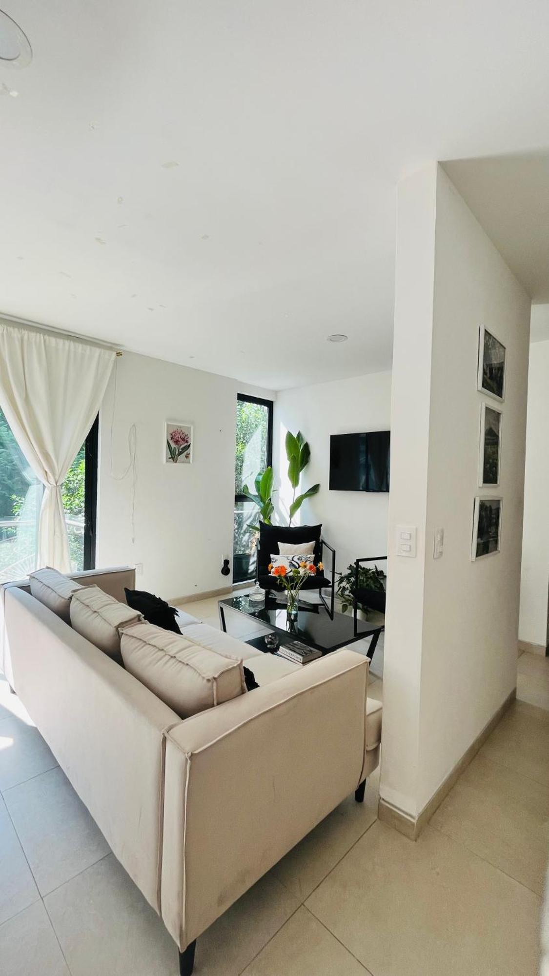 Habitacion Doble En Departamento Compartido Kota Meksiko Bagian luar foto